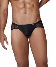 Черные трусы-джоки с ажурными вставками Urge Jockstrap Clever Masculine Underwear