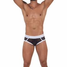 Черно-белые трусы-джоки Cult Jockstrap Clever Masculine Underwear