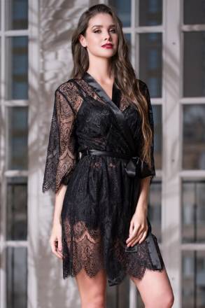 Короткий кружевной халат Laguna Deluxe Mia&amp;Mia