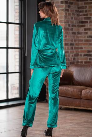 Бархатистый жакет с брюками Emerald Mia&amp;Mia