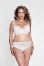 Бюстгальтер на косточках с чашками plus size из микрофибры и сетки Akcent