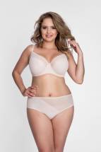 Бюстгальтер на косточках с чашками plus size из микрофибры и сетки Akcent