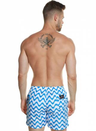Мужские пляжные шорты с принтом в виде волн Jolidon