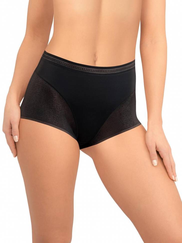 Высокие трусики-слипы из кружева с сетчатой структурой Amoret