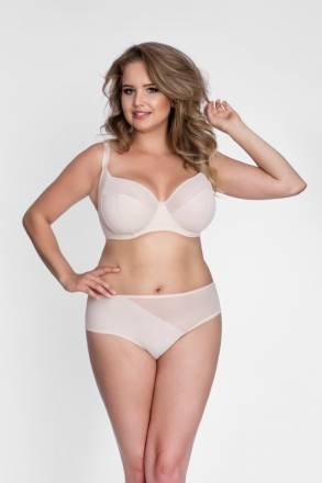 Бюстгальтер с мягкой чашкой plus size из микрофибры и двойной сетки Akcent
