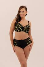 Бюстгальтер с мягкой +size чашкой с принтом в виде лимонов Akcent