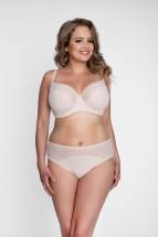 Однотонный бюстгальтер на косточках с мягкой чашкой plus size Akcent
