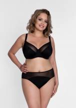 Однотонный бюстгальтер на косточках с мягкой чашкой plus size Akcent