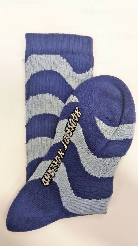 Сине-голубые гольфы в полоску Pretty Polly