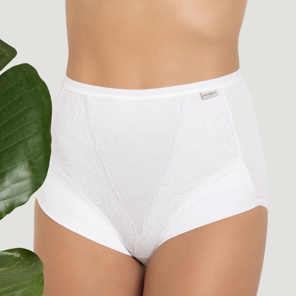 Трусики-макси из мягкого эластичного хлопка Purity Lace Cotonella