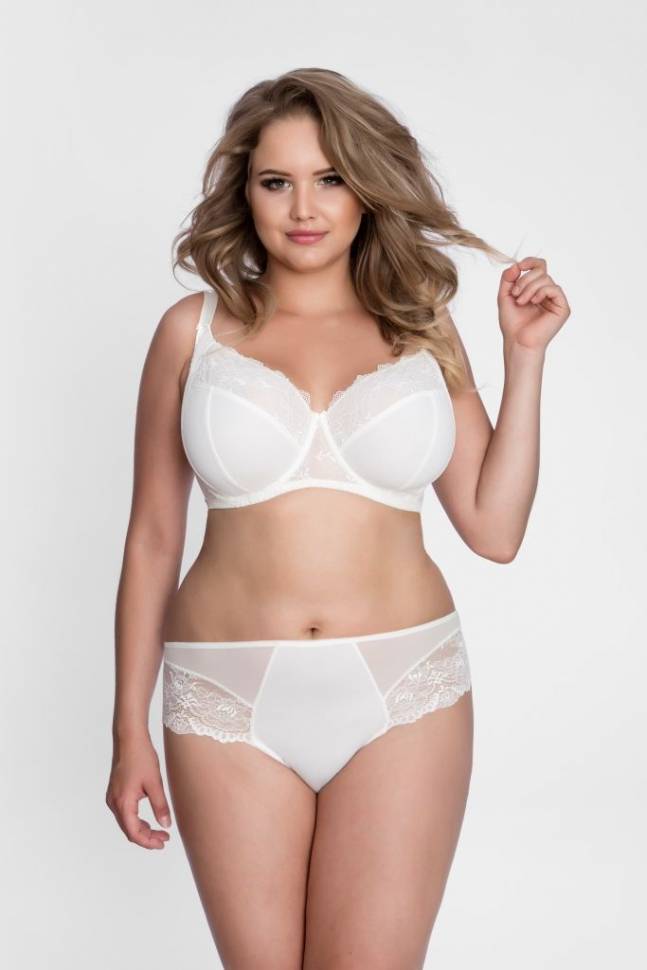 Бюстгальтер на косточках с мягкими чашками plus size и кружевом Akcent
