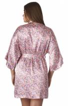 Короткий халат-кимоно с цветочным рисунком Belweiss