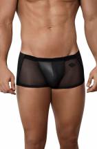 Черные стильные трусы-хипсы с полупрозрачными вставками Hurricane Latin Boxer Clever Masculine Underwear