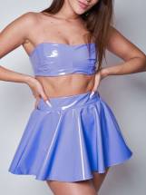 Коротенькая юбка-солнце из винила Candy NG Designer