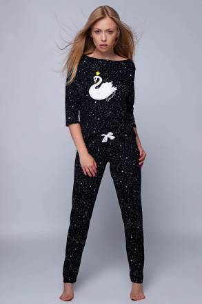 Женская пижама Jasmine с аппликацией в виде лебедя Sensis