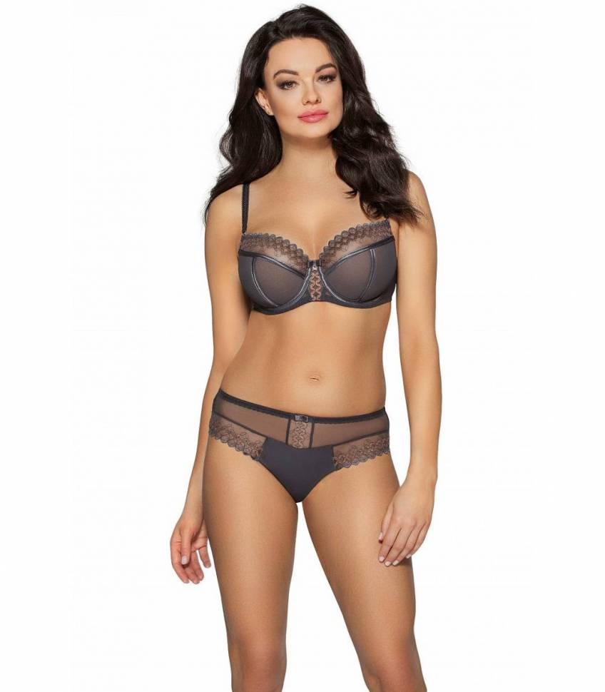 Бюстгальтер с вышивкой люрексом на чашках AVA