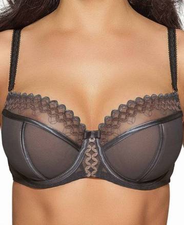 Бюстгальтер с вышивкой люрексом на чашках AVA
