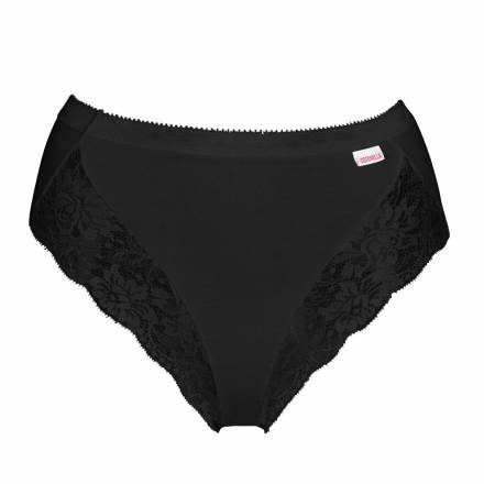 Трусы-слипы из хлопкового полотна с кружевными вставками Cotonella