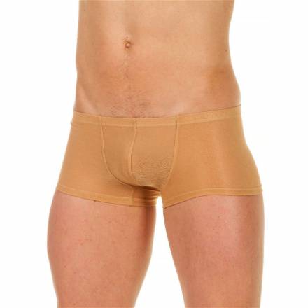 Бежевые трусы-хипсы с текстурой в виде роз на ткани Beige Rose Boxer Romeo Rossi