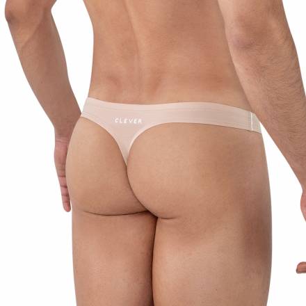 Бежевые трусы-тонги Mente Thong Clever Masculine Underwear