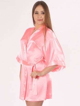 Короткий халат-кимоно из искусственного шелка Belweiss
