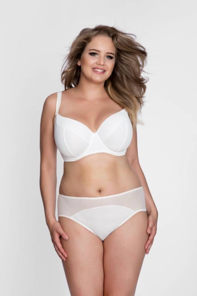 Однотонный бюстгальтер на косточках с чашками из микрофибры Akcent