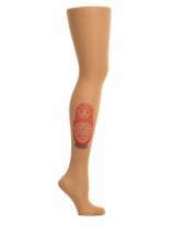 Колготки с принтом в виде матрешки на правой ножке STOP Your Style