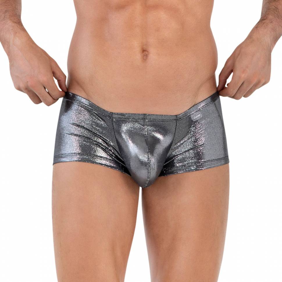 Серебристые трусы-хипсы Chakra Latin Boxer Clever Masculine Underwear