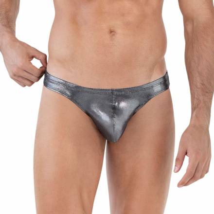 Серебристые трусы-тонги Chakra Thong Clever Masculine Underwear