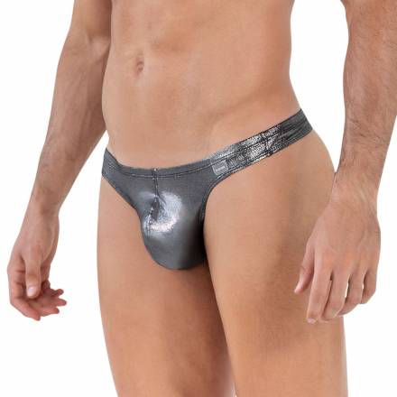 Серебристые трусы-тонги Chakra Thong Clever Masculine Underwear