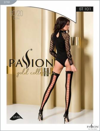 Чулки с имитацией шнуровки Passion