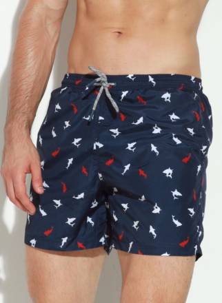 Мужские пляжные шорты с принтом в виде цветных акул Jolidon
