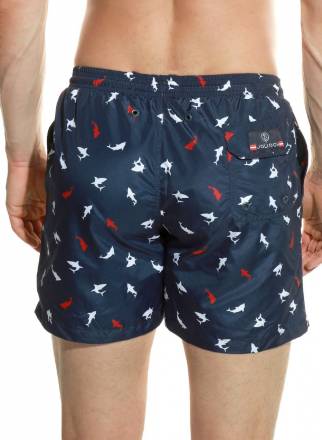 Мужские пляжные шорты с принтом в виде цветных акул Jolidon