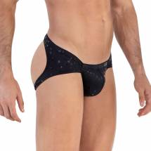 Черные трусы-джоки со звездочками Illusion Jockstrap Clever Masculine Underwear