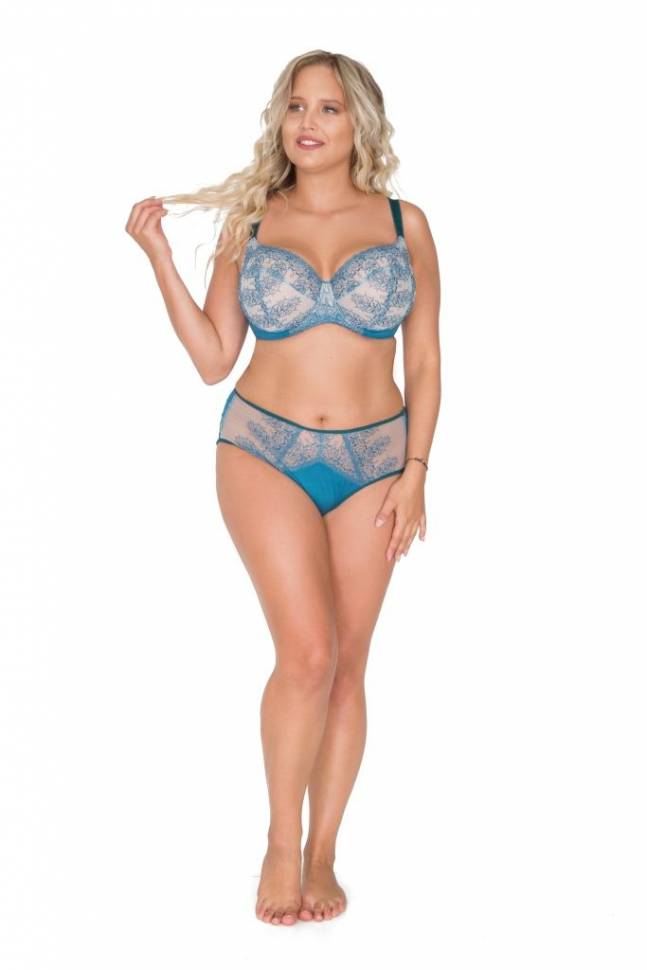 Бюстгальтер на косточках из сетки и кружева Akcent