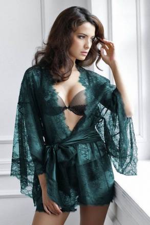 Роскошный кружевной халат-кимоно Laete