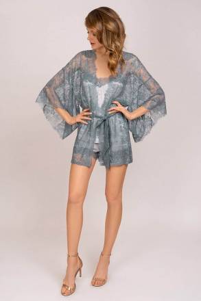 Роскошный кружевной халат-кимоно Laete