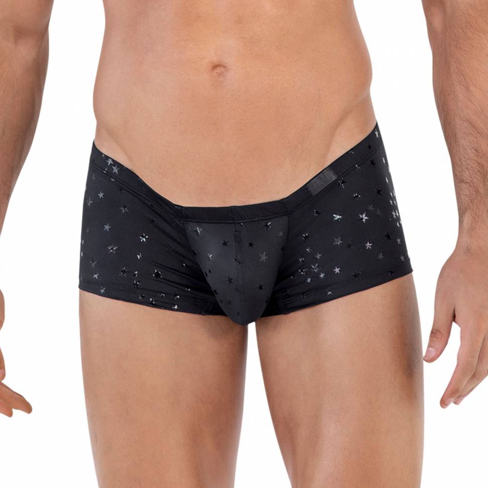 Черные трусы-хипсы со звездочками Illusion Latin Boxer Clever Masculine Underwear