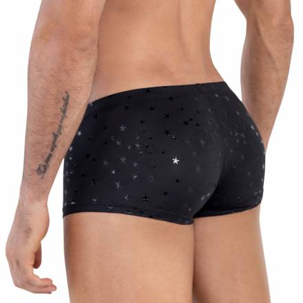 Черные трусы-хипсы со звездочками Illusion Latin Boxer Clever Masculine Underwear