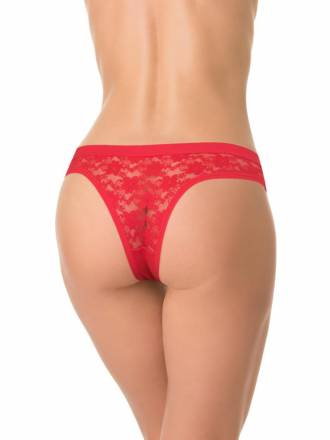 Бамбуковые трусики-бразилиана с ажурной задней частью Dentelle