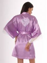 Короткий халатик-кимоно с кружевным сердечком на спинке Belweiss