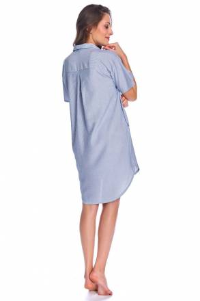 Короткое платье-рубашка в мелкую полосочку Doctor Nap