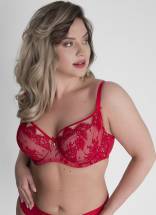 Бюстгальтер с мягкой чашкой plus size из кружева с &quot;ресничками&quot; Akcent