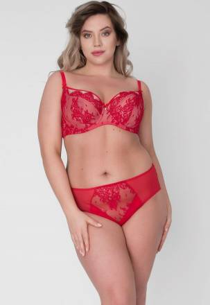 Бюстгальтер с мягкой чашкой plus size из кружева с &quot;ресничками&quot; Akcent