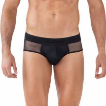Черные полупрозрачные трусы-брифы Yin Yang Brief Clever Masculine Underwear