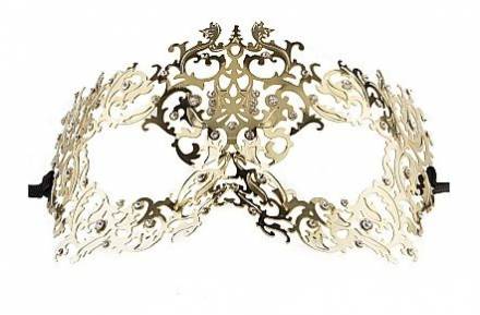 Золотистая металлическая маска Forrest Queen Masquerade Shots Media BV