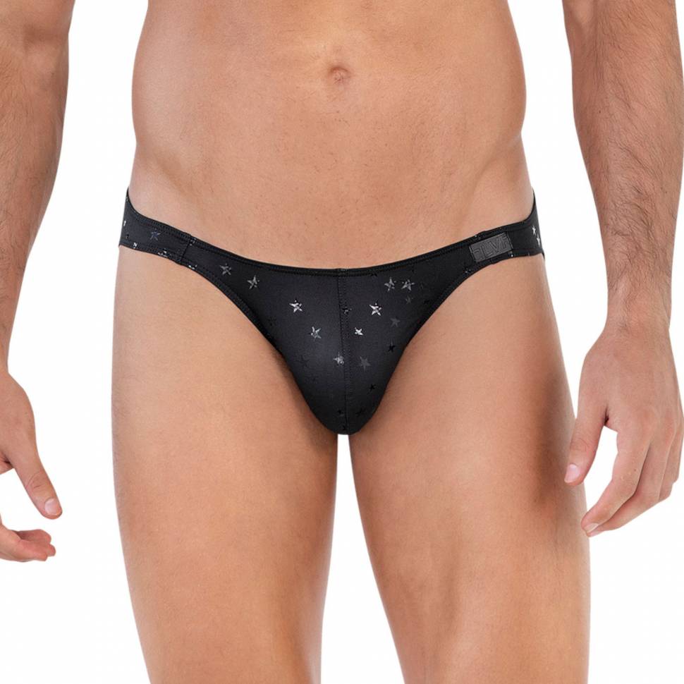 Черные трусы-слипы со звездочками Illusion Brief Bikini Clever Masculine Underwear
