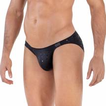 Черные трусы-слипы со звездочками Illusion Brief Bikini Clever Masculine Underwear