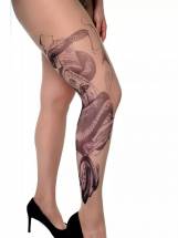 Колготки +size с имитацией тату в виде змеи STOP Your Style