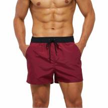 Бордовые пляжные мужские шорты Romeo Rossi